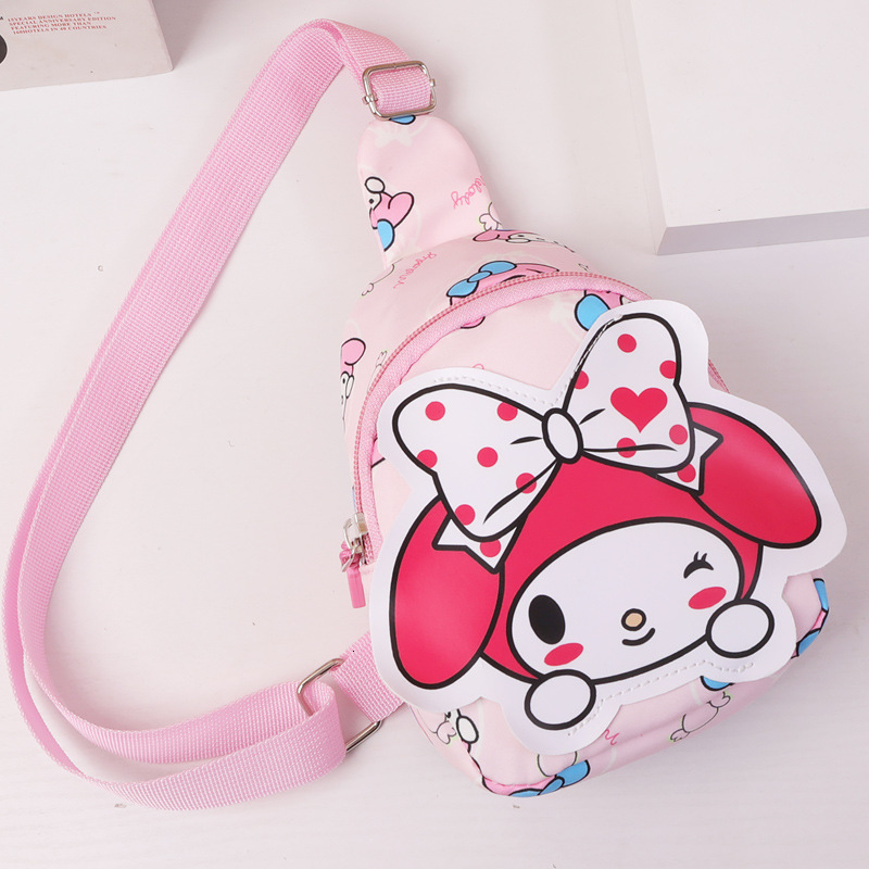 New designer children's spring outdoor travel coin wallet, men's and women's chest bags, cartoon cute princess lightweight accessories 