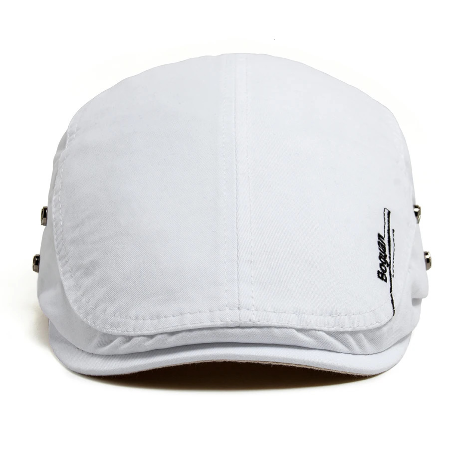 Fashion Mens Beret Button Embroidery Cotton Vintage Berets Outdoor Women Flat Visor Hat Casual Retro sboy Cap For Men 251008