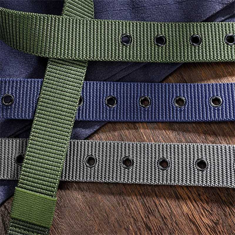 110120130cm Black Canvas Belt For Men Women Pin Buckle Leather Belt Womens Trendy Belt With Jeans Belt Outdoor Sports Belt W251018