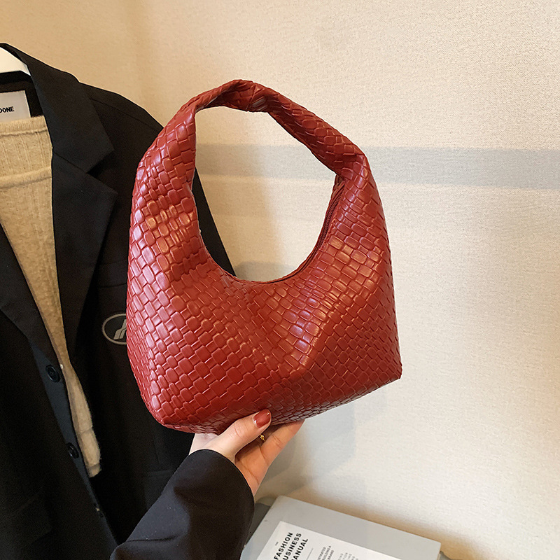 Luxury Brand Designer Bag High-End Stylish Underarm Small Bag For Women 2024 New Niche Casual Woven Dumpling Bag Versatile Small Handbag