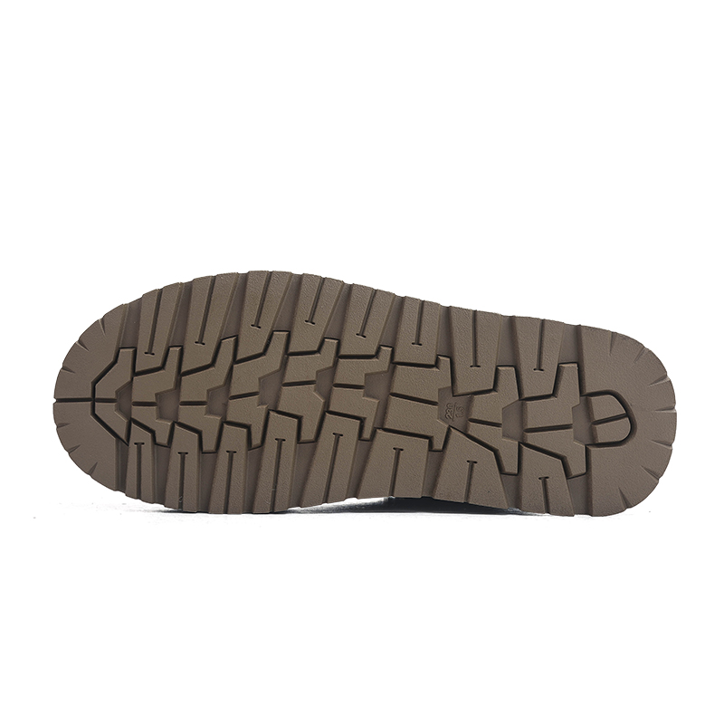 JIFFFLY Women's Low Top Thick Bottom Snow Boots Tasman Plush Slip Shoes Classic Thick Bottom Plush Boots Brown Suede Wool Comfortable Winter Sued