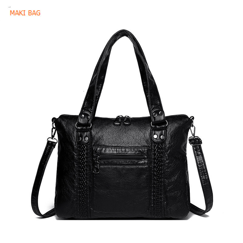 Cross border hot selling French retro motorcycle bag, single shoulder crossbody bag, large capacity women's washable handbag, designer bag