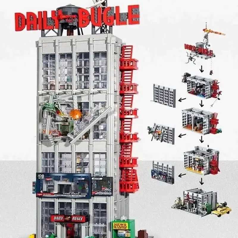 3772pcs Urban Architecture series toys 76178 Bugle Daily News Building Difficult model Building blocks boy birthday Gift Z251018