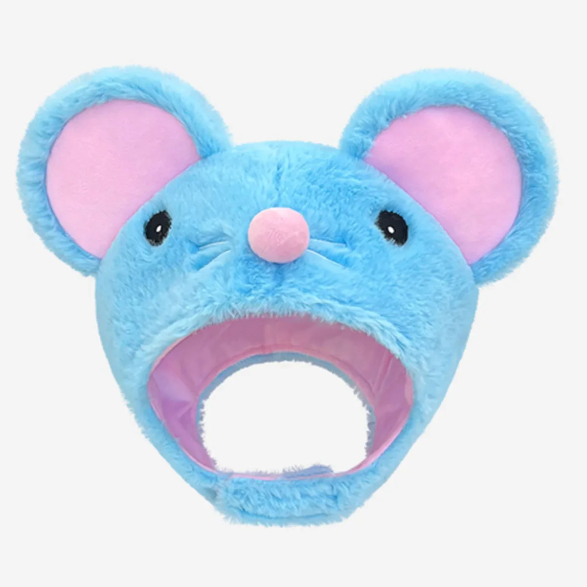 Blue Big Mouse Head Cover Scarf Beanies Men Women Winter Helmet Rockwool Magnetic Buckle Ear Protector Outdoor Ski Bomber Hats 251014