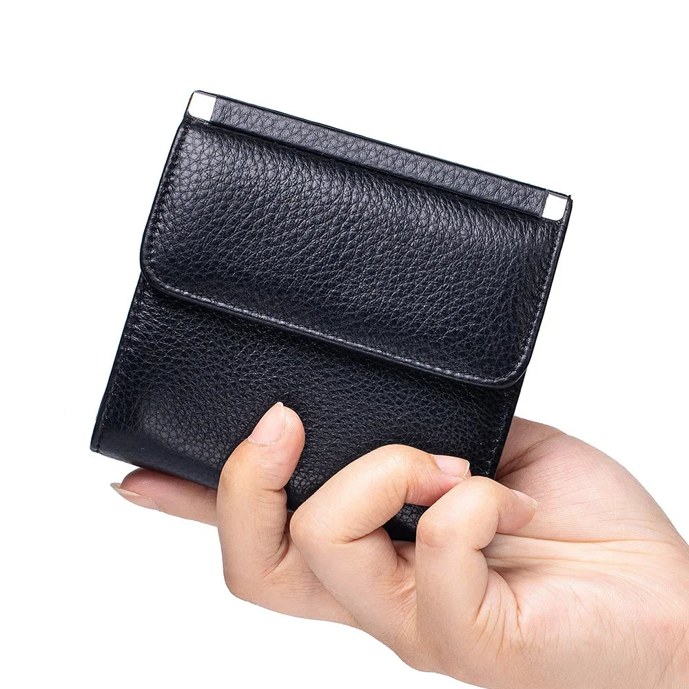 Women Wallets Small Bifold Leather Pocket Money Bag Ladies Slim Compact Short Purse Cowhide Lovers Wallets 251013