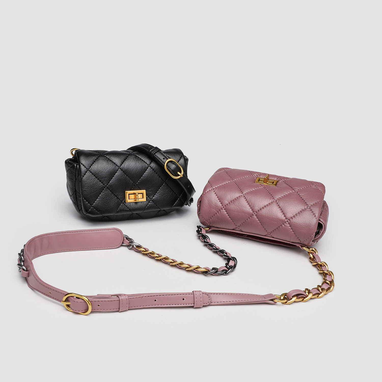 Luxury Brand Designer Bag Women's Bag Autumn Winter Niche Design Small Style Quilted Chain Small Square Bag Single Shoulder Crossbody Simple Lock