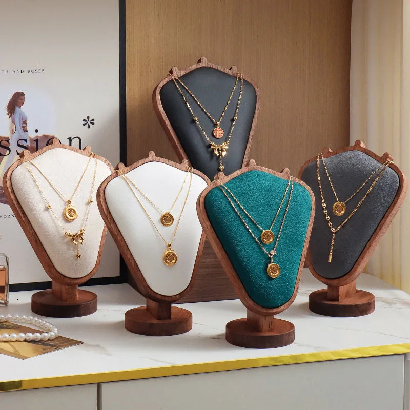 Wood jewelry necklace jewelry display frame highgrade impression model counter window display props necklace frame 251016