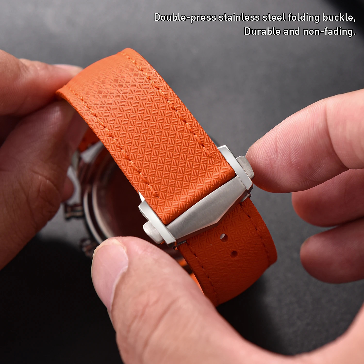 Premium FKM Rubber Watch Strap mm Quick Release Butterfly Buckle Waterproof Soft Universal Band For Dive Watches 251016