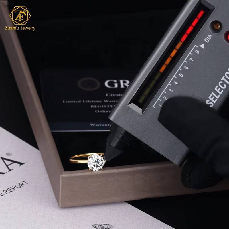 Classics Design Moissanite Ring 8mm 2ct Womens 925 Sterling Silver Wedding Jewelry Party Gift Elegant Stone 925 Sterling Silver