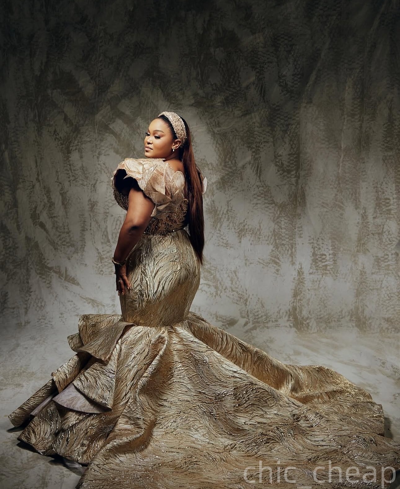 Gold Mermaid Prom Dresses 2025 Beaded Crystals Florals Satin Evening Formal Party Second Birthday Engagement Gowns Plus Size Dress For Special Occasio