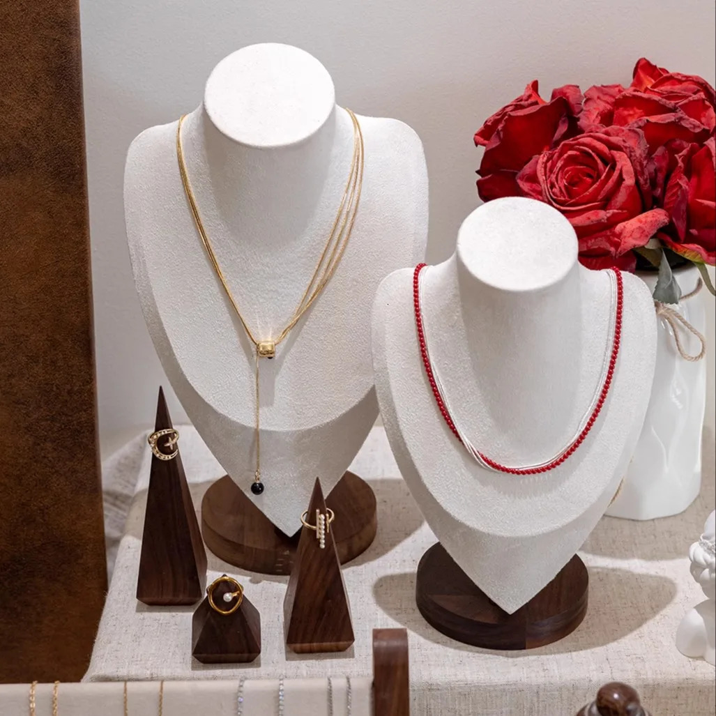 Vintage Po Frame Style Jewelry Display Stand Necklace Bust Earring Holder with Tray for Bracelets Rings Retro Showcase P 251016