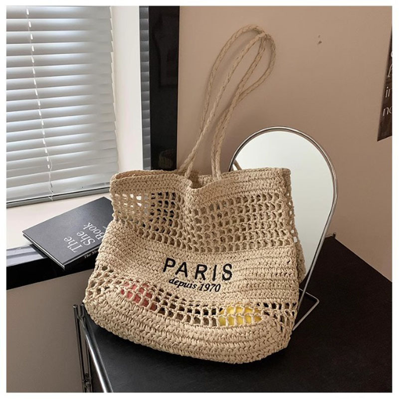 Luxury Brand Designer Bag New INS Style Hollow Out Bag Women's Shoulder Bag Handbag Large Capacity Underarm Bag Vacation Travel Beach Bag