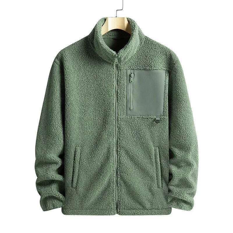 Autumn Winter Sports Outdoor Stand Up Collar Casual Loose Couple Coat Men's Thick Versatile Warm Breathable Polar Fleece Jacket