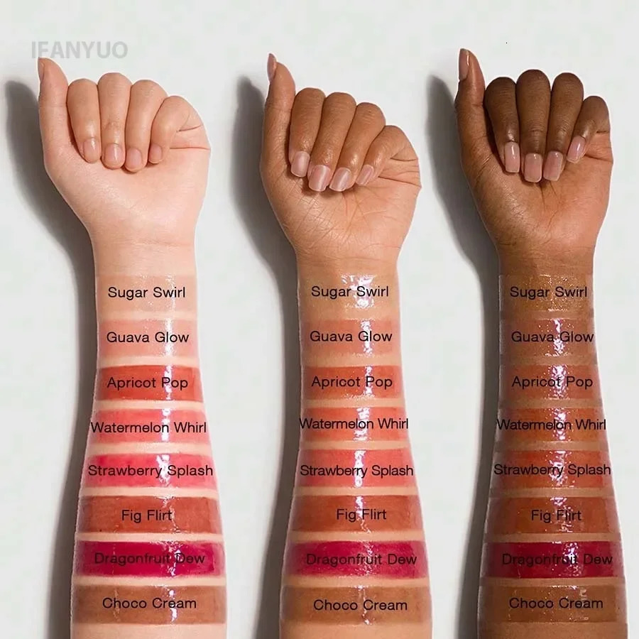 8Colors Jar Lip Gloss Hydrating Mirror Glass Lip Glaze Moisturizing Whitening Translucent Canned Jelly Lip Tint Oil Reduce Lines 251010