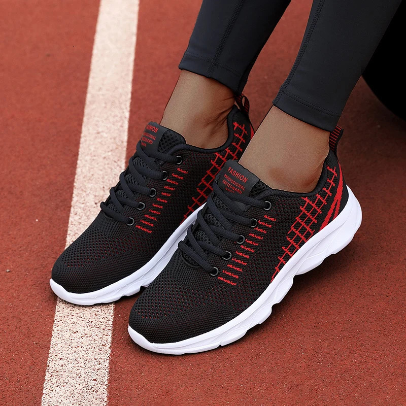 Womens Running Shoes Mesh Casual Sneakers Laceup Lightweight Female Walking Breathable Outdoor Sports Running Shoes Woman 251013