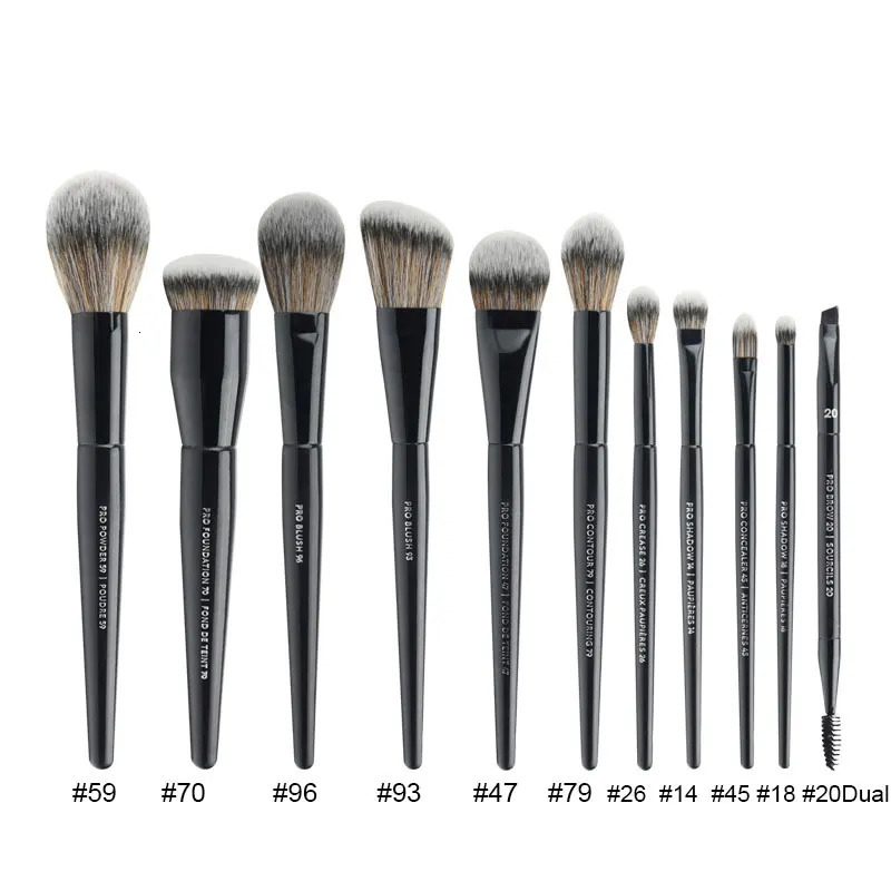 51626pcsset Black Powder Makeup Brushes Angled Sculpting Foundation Face essential cosmetic tools Eyeshadow Eye Make Up Brush 251015