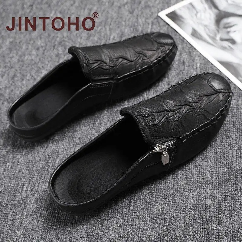 JINTOHO Men Loafer Casual Slip On Shoes Men Low Cut Loafer British Style PU Leather Lelaki Moccasin Shoes 251013