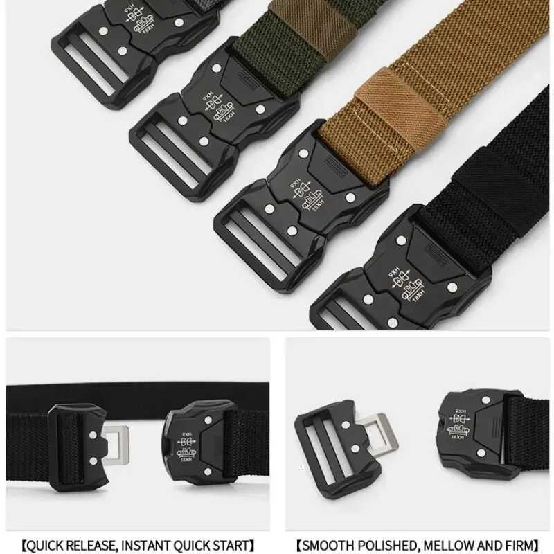 High Quality Men Belt Outdoor Work Training Belt Woven Belt Canvas Multi Function Belt Denim Belt W251018