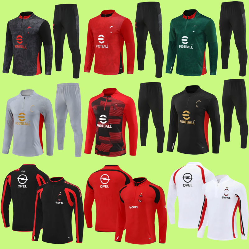 2025 2026 IBRAHIMOVIC TONALI KAKA Soccer training suit jacket 24 25 maillot de foot CALHANOGLU PULISIC RAFA LEAO THEO GIROUD mIlanS football Tracksuits adult kids