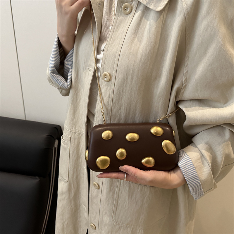 Luxury Brand Designer Bag 2025 New Niche Handheld Evening Bag Fashion Chain Shoulder Crossbody Bag Design Box Bag