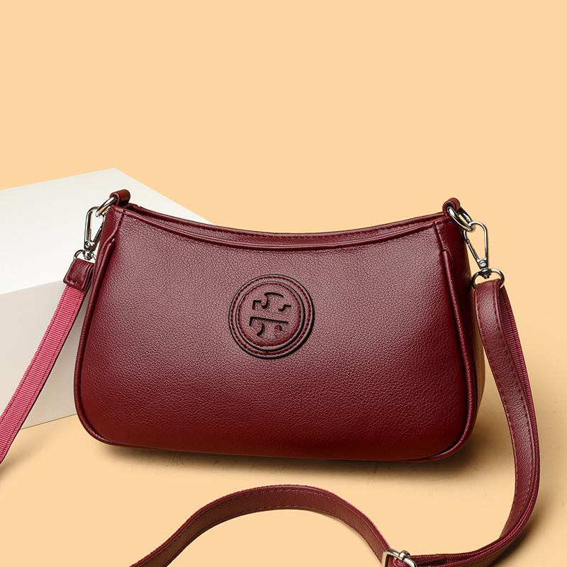 Luxury Brand Designer Bag 2025 New Trendy Crossbody Bag Fashionable Versatile Niche Soft Leather Women's Mom Bag Gift For Mother-In-Law Shoulder 