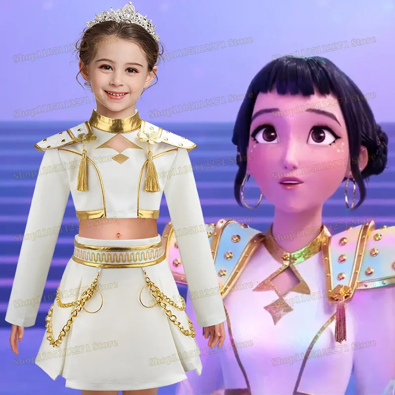 Children girl Kpop Demon Hunter Role Play Rumi Role Playing Costume Set Childrens Stage Show Costume Halloween Party Set 251017