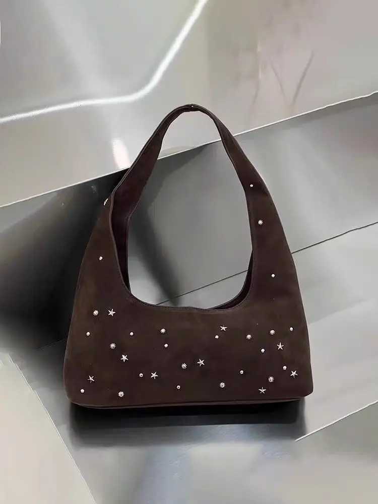 JIAERDI Beading Frosted Underarm Bag Women Retro Versatile Y2k Handbag Female Vintage Hot Girls Coffee Shoulder Bags Aesthetic Z251018