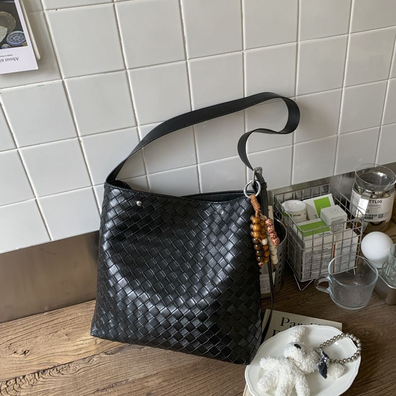 Luxury Brand Designer Bag Large Capacity Woven Pattern Tote Bag For Women 2025 New Versatile Shoulder Crossbody Bag Niche Commuter Bag