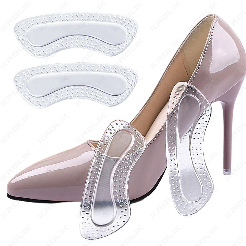2pcs GEL Heel Protectors Women Silicone Cushion Foot Care Products Non Slip Shoe Pads for High Heels Adjustable Size Insoles 251013