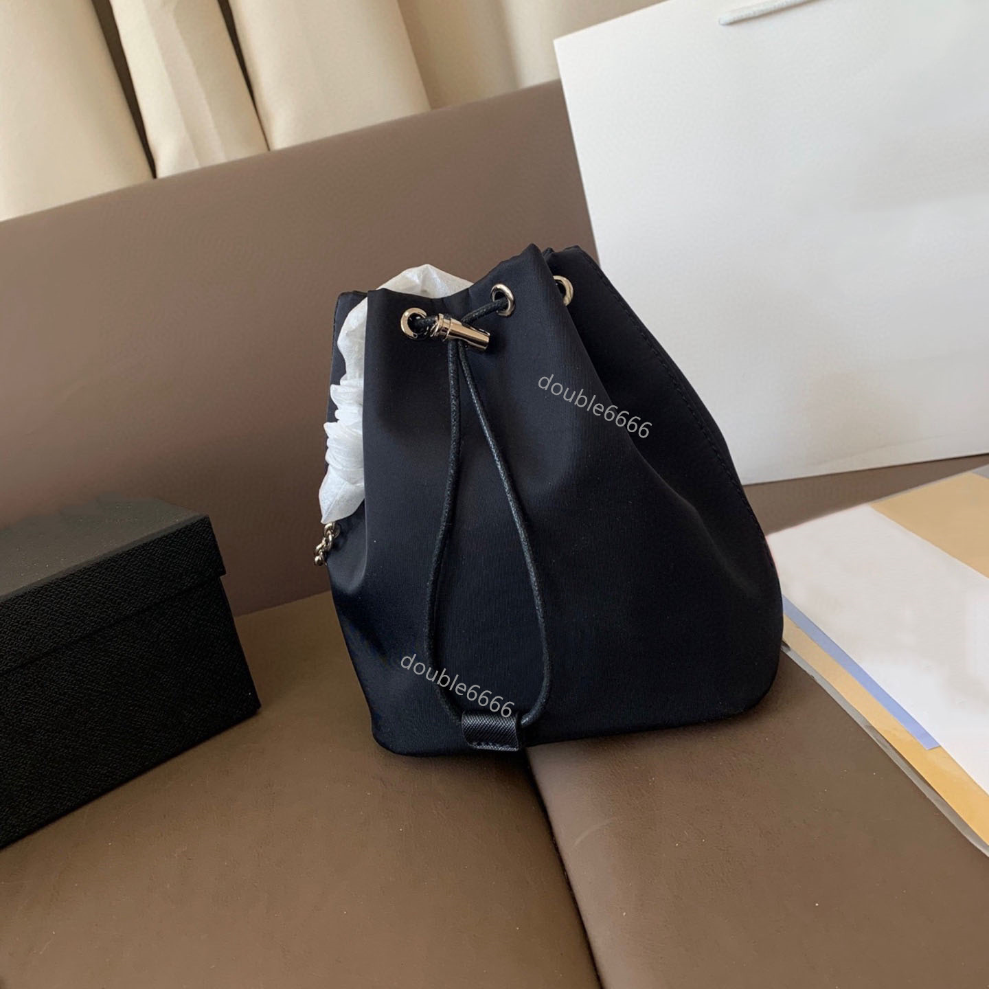 Designer Drawstring Bucket Bag Womens Nylon Bags Luxurys Chain Hobo Handbags lady Purse Fashion Ladies Shoulder Cross Body Bag Wallet messenger bag