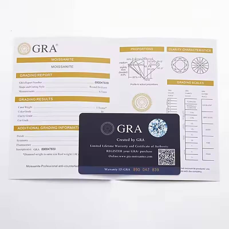 GRA Certified Wholesale Jewelry S925 Silver White Gold Plated D Diamond VVS1 Moissanite Engagement Ring for Weddings