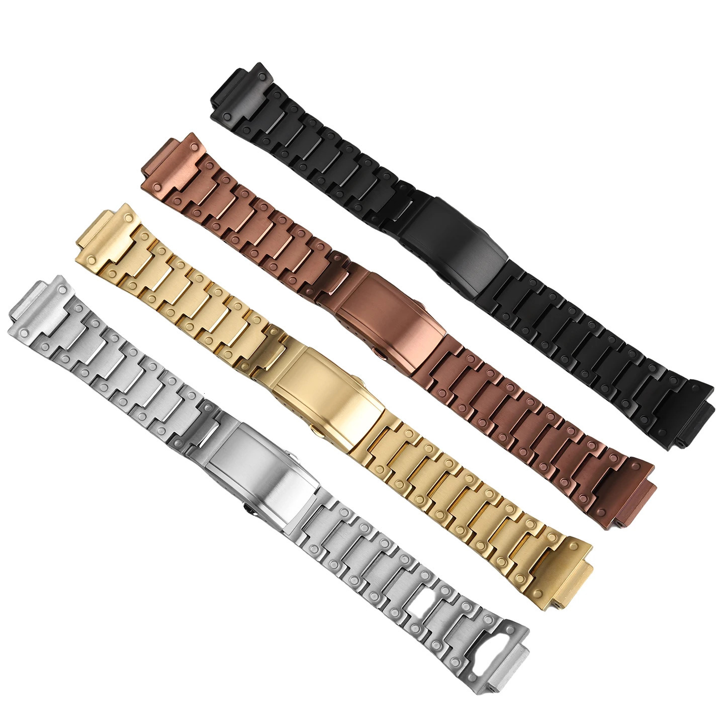 GM2100 Modified Stainless Steel Strap For Casio gm2100 Metal Stainless Steel Watch Chain GM2100 coffee colour steel band 251016