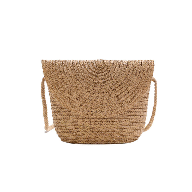 New cute girl straw bag, mobile phone, coin wallet, summer designer, beach new handmade woven hot selling trendy shell bag