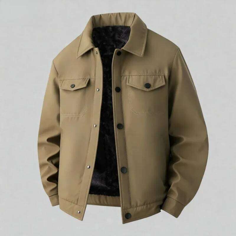 Winter New Style Casual Versatile Fashionable Trend Simple Outdoor Plush Thick Warm Cotton Jacket For Men