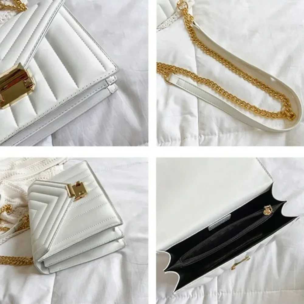 Fashion Thread Strip Chain Shoulder Crossbody Bag for Women 2025 New Sac A Main Ladies Messenger Bag Female Handbags and Purses Z251018