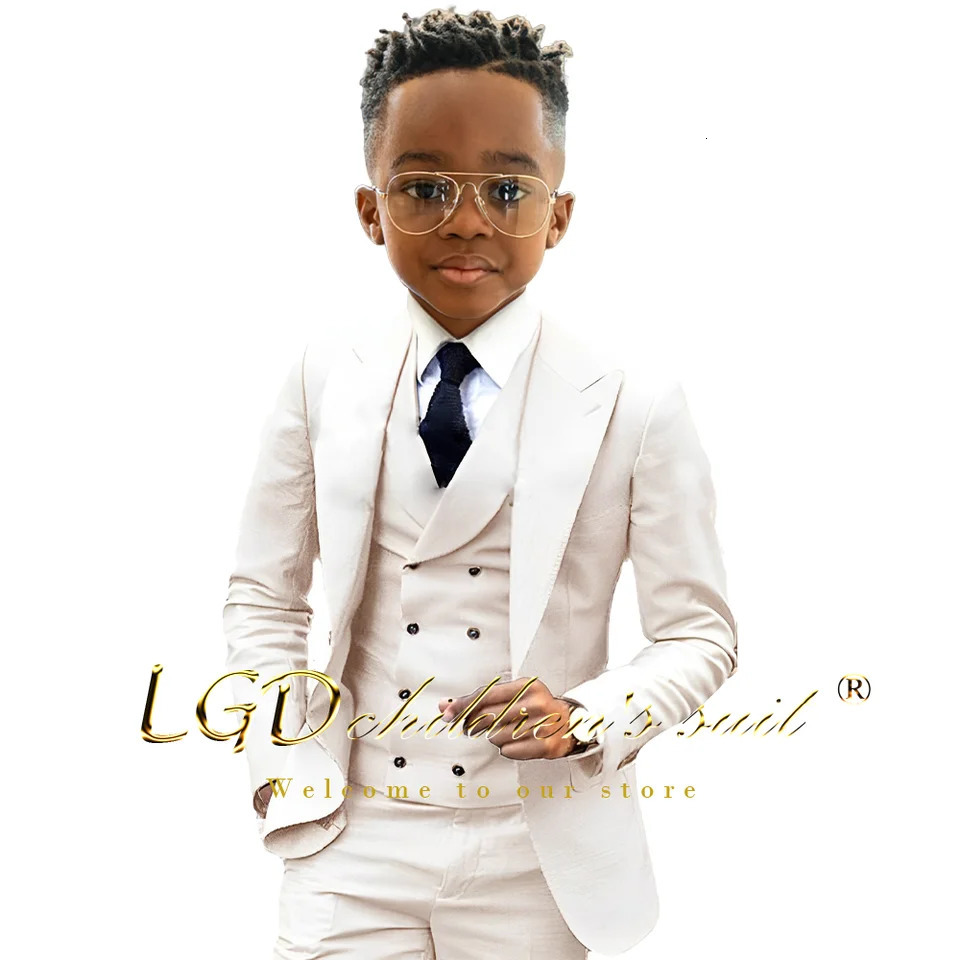 Boys 316 years old suit jacket trousers and vest 3piece tuxedo wedding party event childrens customized formal suit 251017