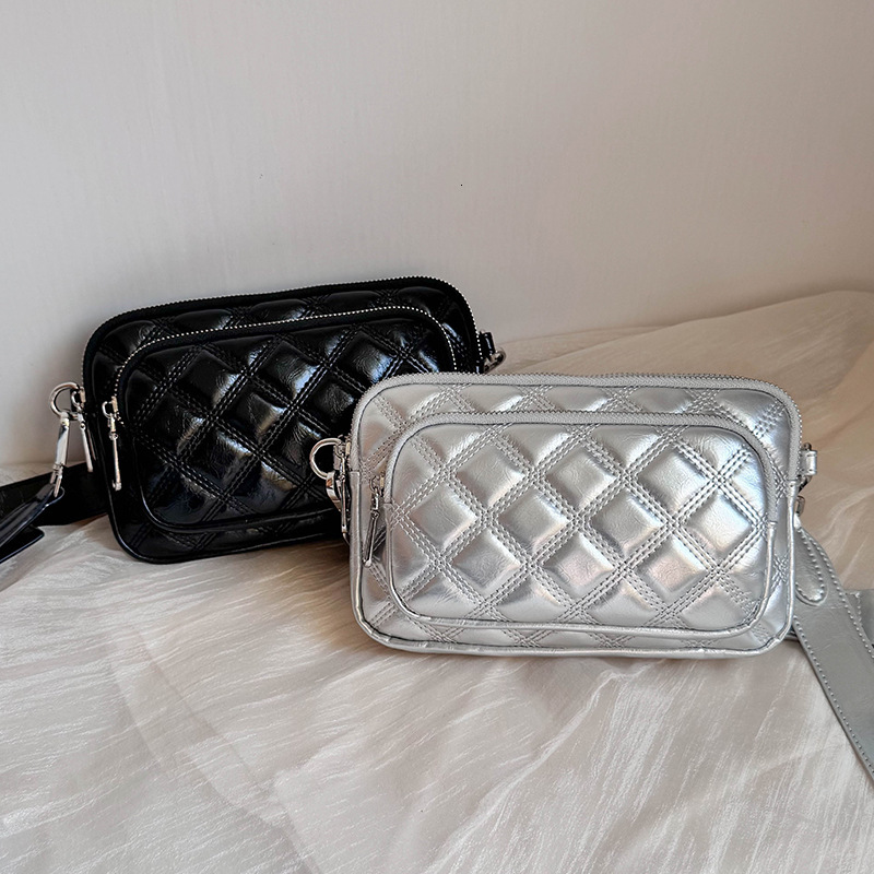 Luxury Brand Designer Bag 2025 New Women's Bag Quilted Chain Bag Korean Fashion Women's Shoulder Crossbody Bag Small Square Bag