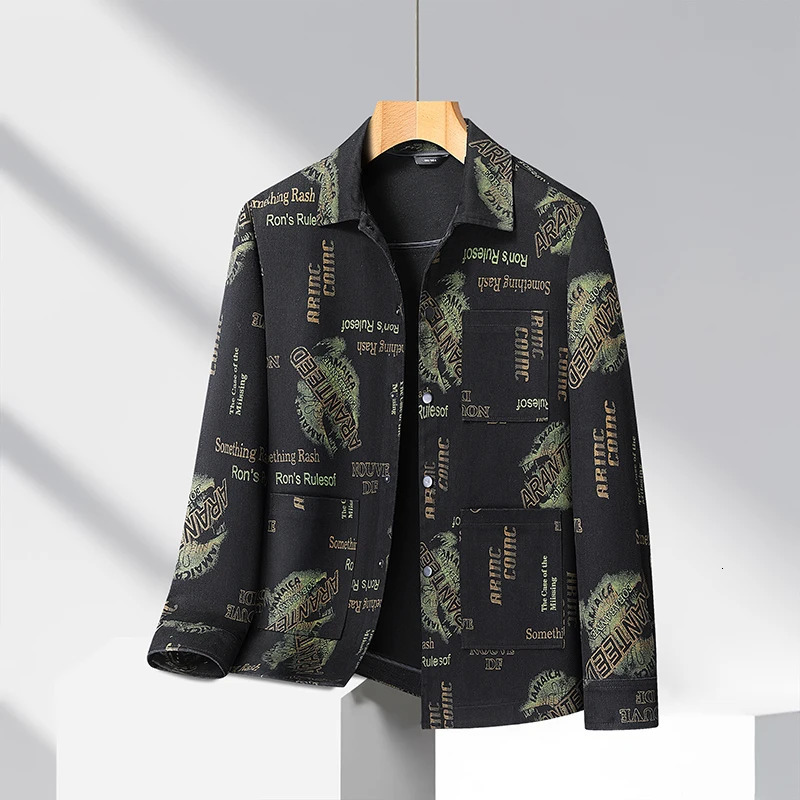 8XL Cowboy Coat for Men Autumn Cargo with Print Denim Jackets Man Cowgirl Fashion Joker Trendy Washed Rock Korean Coats 251014