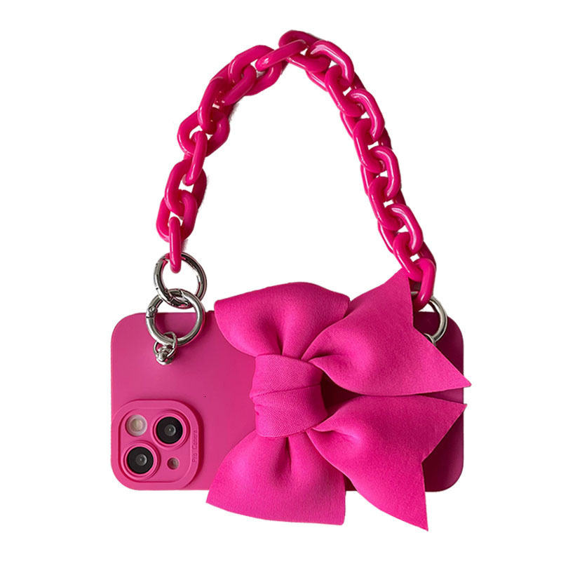 3D Rose Red Bow Crossbody Strap Case for iPhone 17 Pro Max with Wrist Strap and Lanyard