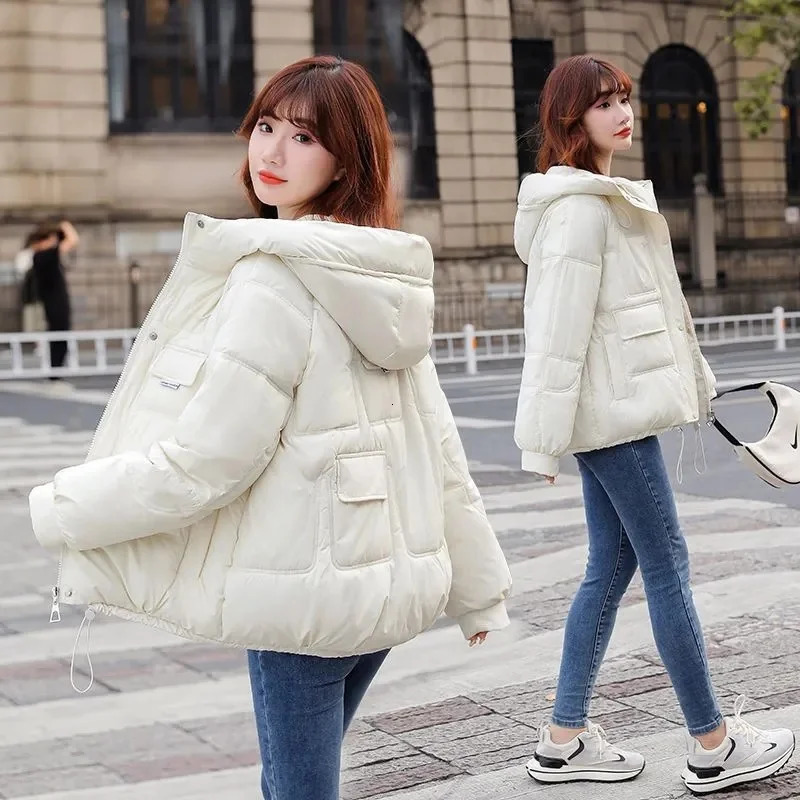 Winter Jacket Womens Parkas Thicken Overcoat Parka Down Cotton Coat Bread Clothes Korean Version Loose Outwear 251014