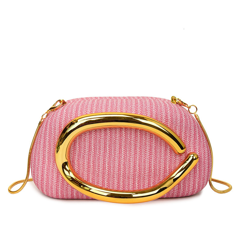 Luxury Brand Designer Bag Women's Bag 2025 New Trendy Round Box Wrist Bag Metal Handle Single Shoulder Crossbody Box Evening Bag