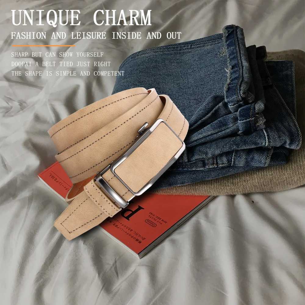 Automatic Buckle Belt for Men Famous Brand Business Belt Men Highquality PU Leather Waist Straps Black Male Jeans Belts for Men W251018