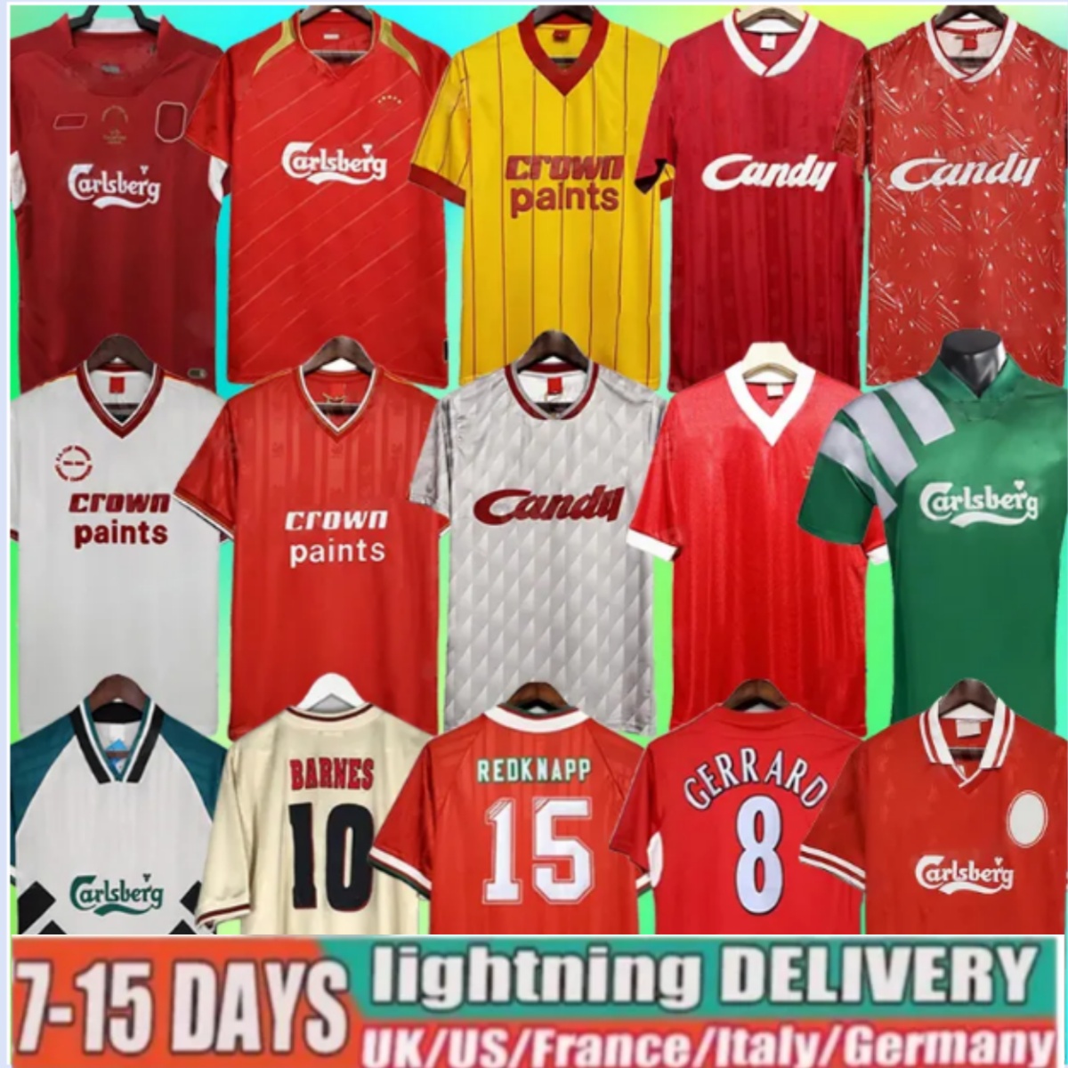 LIV The RedsMohamed DALGLISH Retro soccer jersey vintage classic Football Shirt Gerrard 2005 RUSH FOWLER BARNES TORRES 85 86 89 91 OWEN ANAMAN MCMANAMAN Maillot