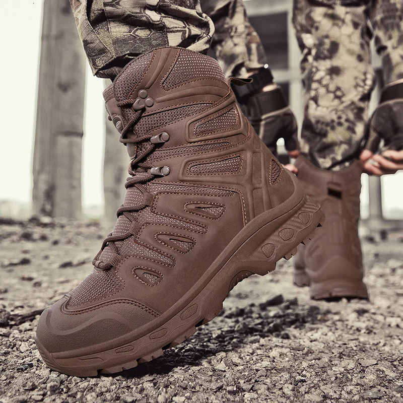 Mens Hiking Boots NonSlip Lightweight Waterproof Outdoor Hunting Desert Combat Tactical Boots Breathable Work Safty Shoes 251010