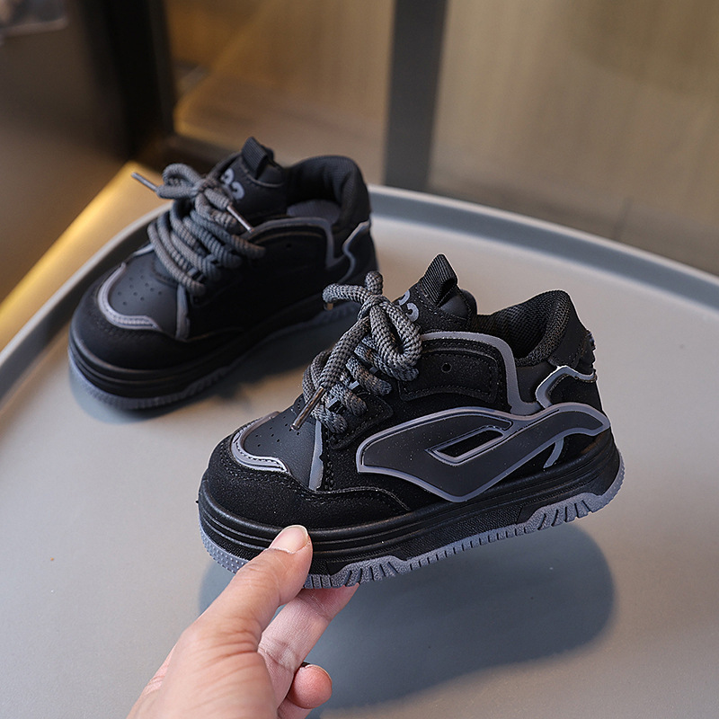 New children's sports shoes for boys and girls with campus style, high top soft soled casual shoes, outdoor trendy designer shoes