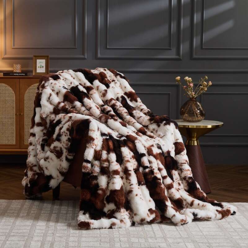 New Imitation Bubble Rabbit Fur Spring Autumn Milk Velvet Single And Double Blanket