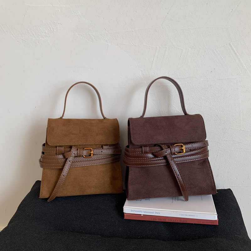 Luxury Brand Designer Bag Suede Suede Handbag Women's 2025 New Light Luxury Niche High-End Fashion Versatile Crossbody Bag