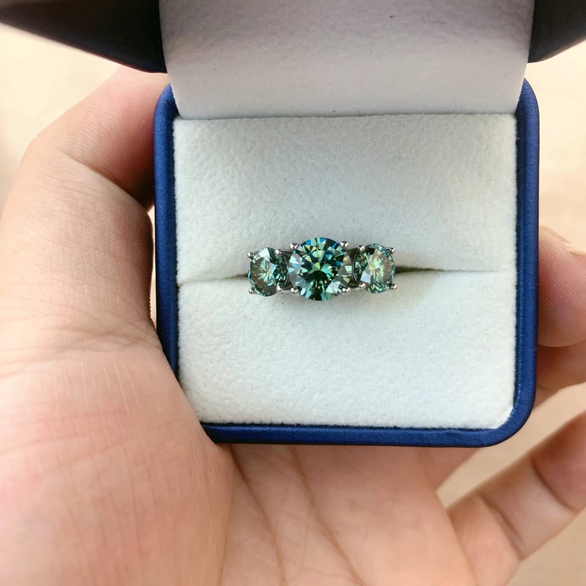 Wholesale Jewelry VVS1 925 Sterling Silver Wedding Bands Lab Diamond Rings Moissanite Stackable Engagement Ring for Women