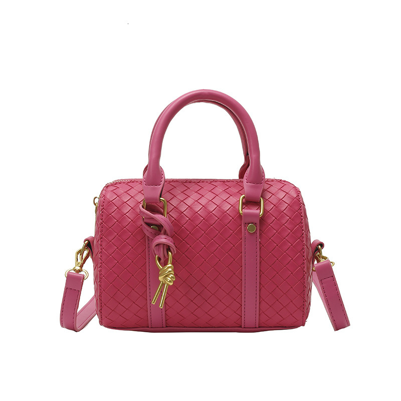 Luxury Brand Designer Bag Spring Summer New Handheld Boston Bag Woven Bag Business Commuter Travel Bag Single Shoulder Crossbody Handbag