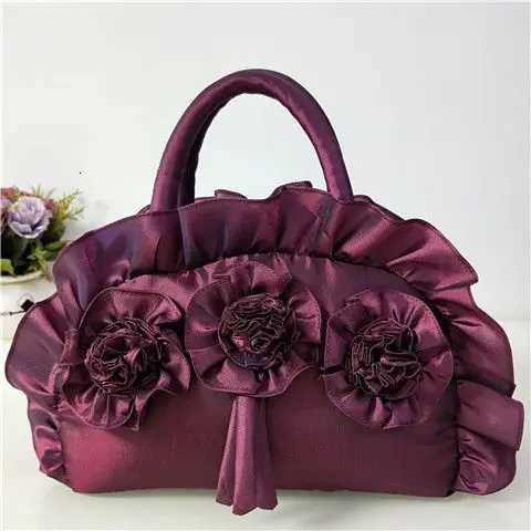 JIAERDI Gothic Purple Y2k Hand Bag Women New Dark Lolita Soft Chic Handle Purse Female Vintage Flower Cute Mini Bag Bolso Mujer Z251018